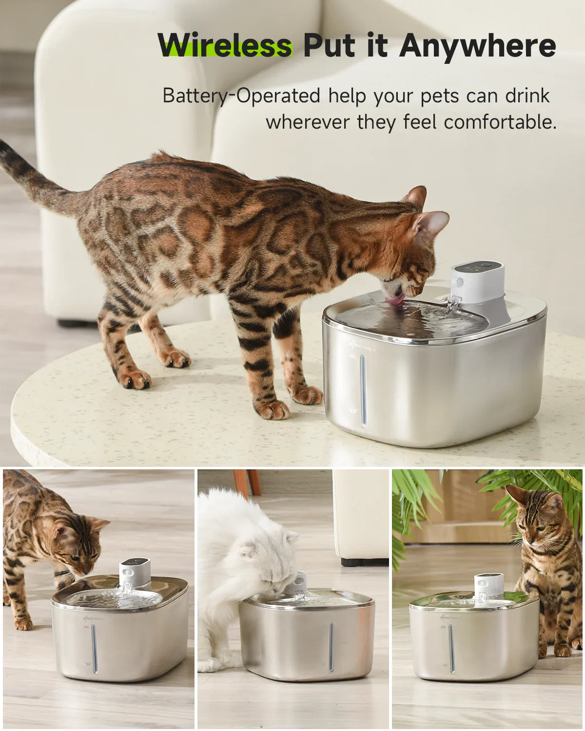 Cat 4L Wireless Drinking Water Fountain