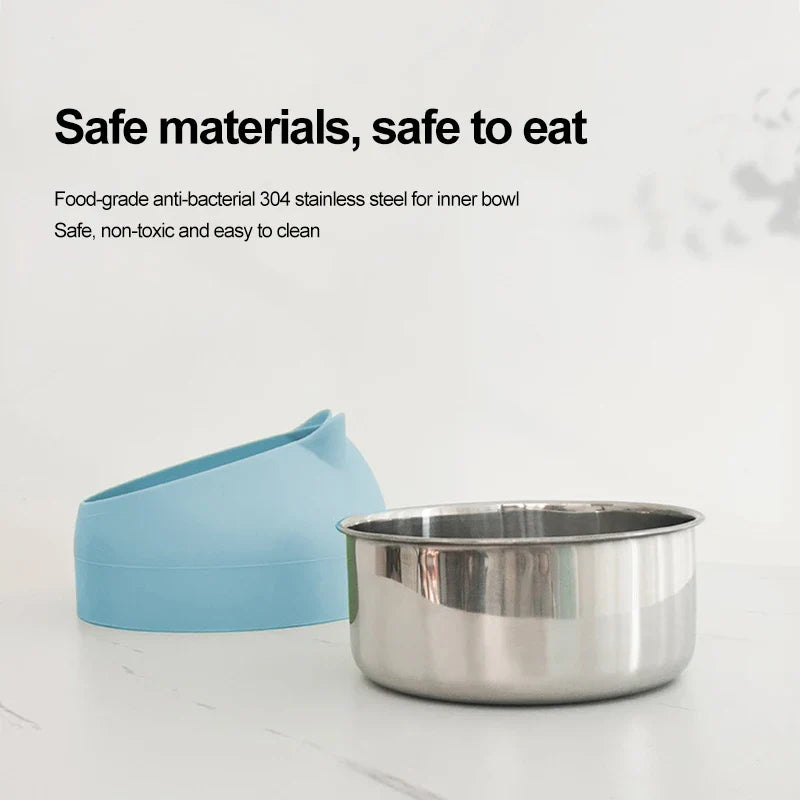 Cat Lovely Creative Inclined Food Feeding Bowl