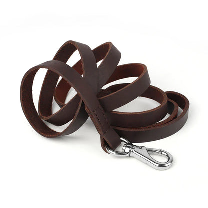 Dog Outdoor Durable Leather Leash