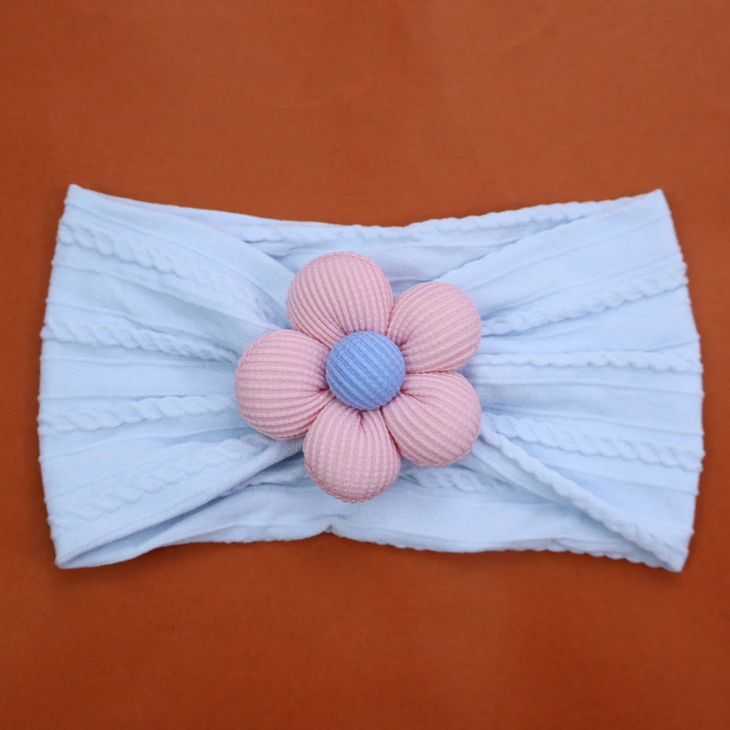 Baby Soft Elastic  Flower Nylon Hairband
