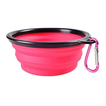 Pet  Outdoor Travel Silicone Food Water Bowl