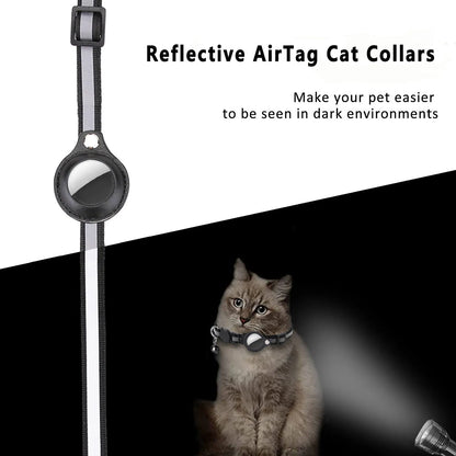 Cat Adjustable Strips Air Tag Holder Collar B
