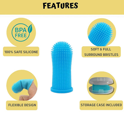 1PC Dog Super Soft Pet Finger Toothbrush