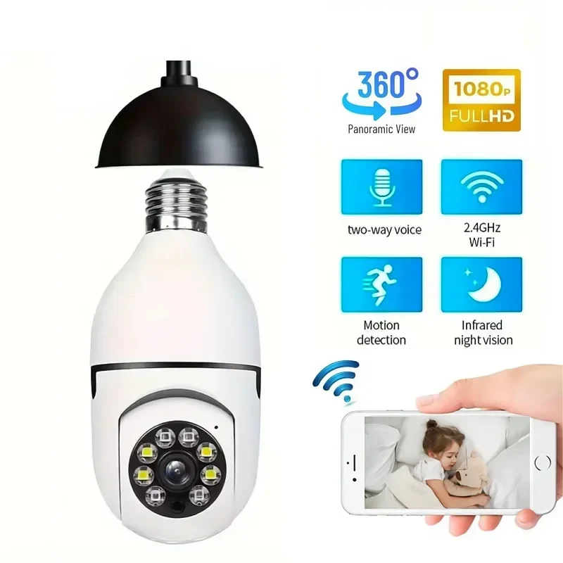 Smart Home Bulb Wifi Surveillance Camera