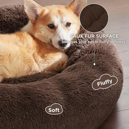 Dog Washable Winter Warm Round Bed