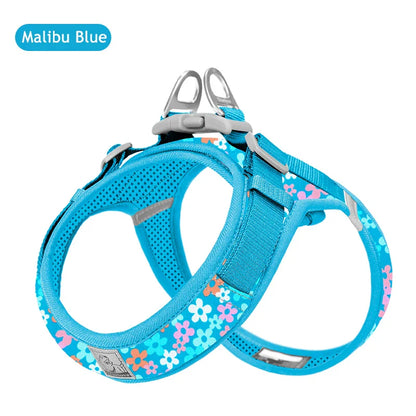 Dog Truelove Floral Printing Mesh Harness