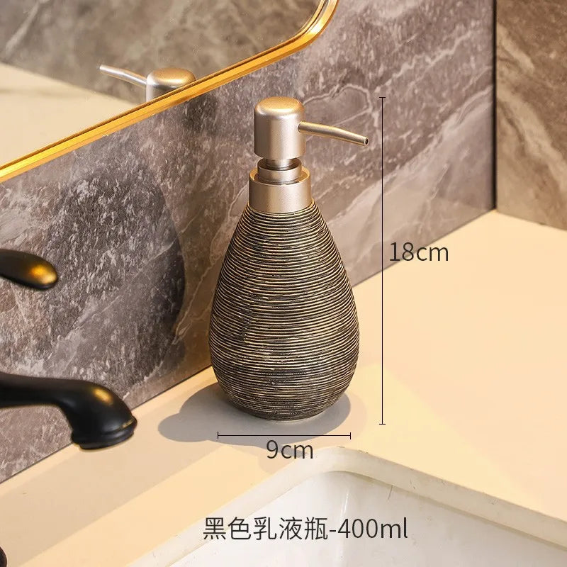Retro Style Ceramic Push-Type Soap Dispenser
