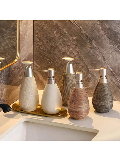 Retro Style Ceramic Push-Type Soap Dispenser