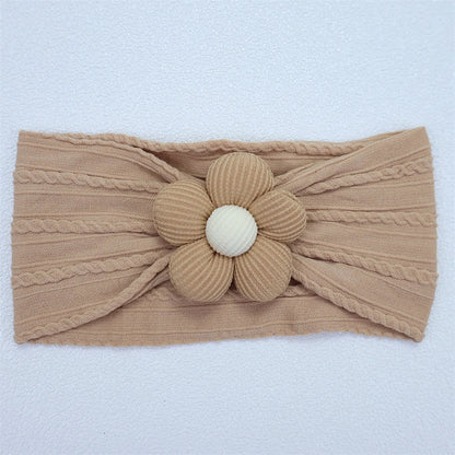 Baby Soft Elastic  Flower Nylon Hairband
