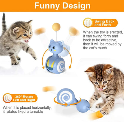 Cat Interactive Feather Rolling Toy