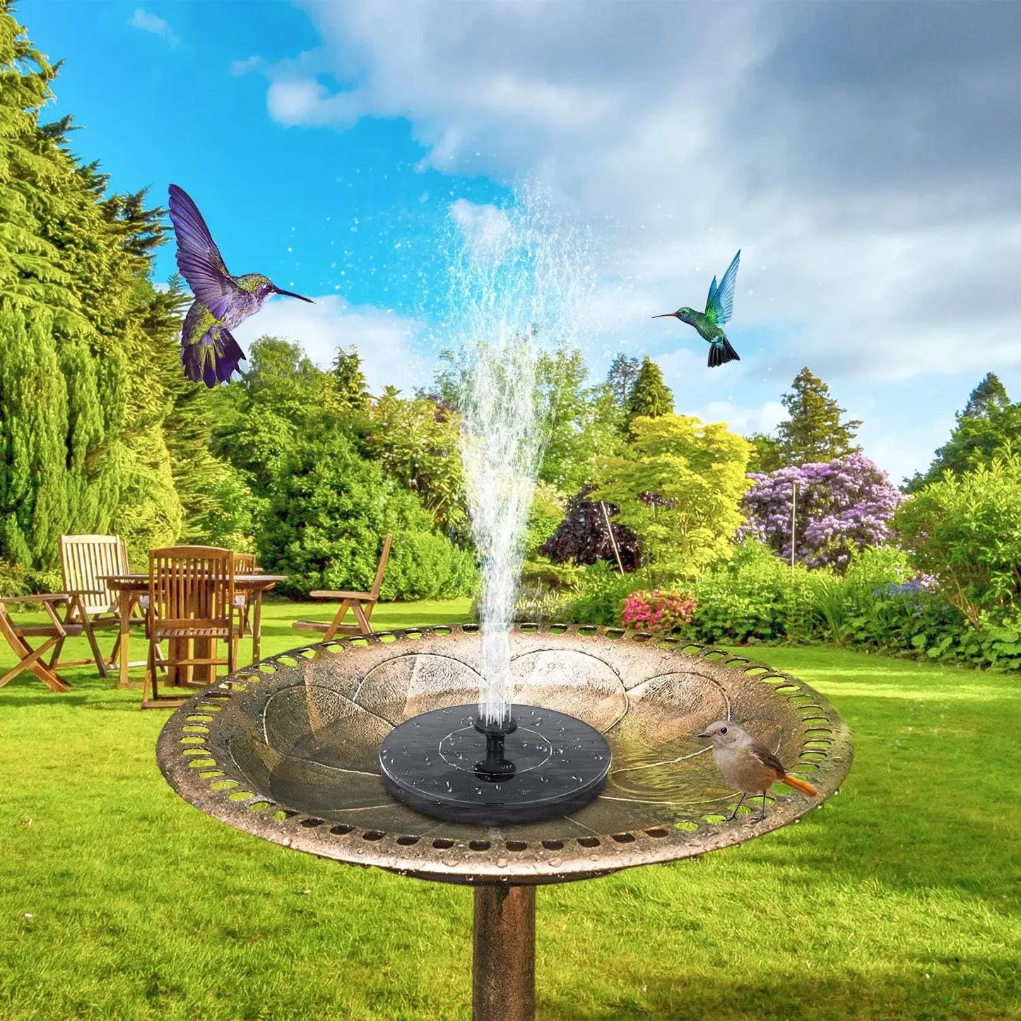 Outdoor Solar Bird Bath Fountain Pump