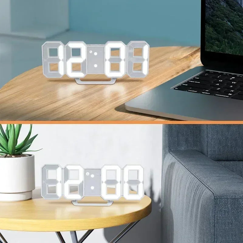 3D LED Digital Alarm Wall Clock