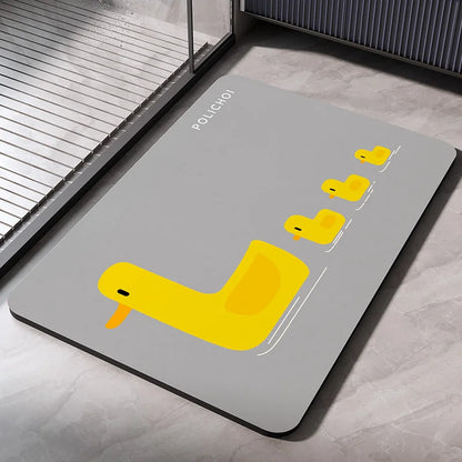 Quick Dry Bathroom Absorbent Anti Slip Floor Mat