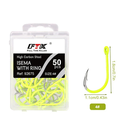 Sharp High-carbon Steel Fishhooks Barbed