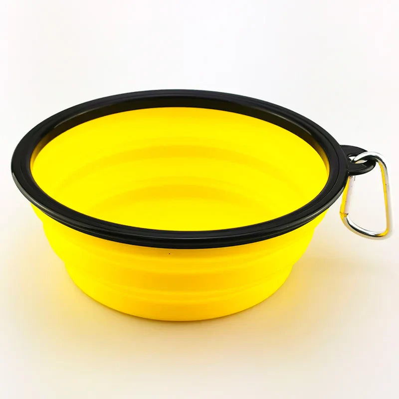 Pet  Outdoor Travel Silicone Food Water Bowl