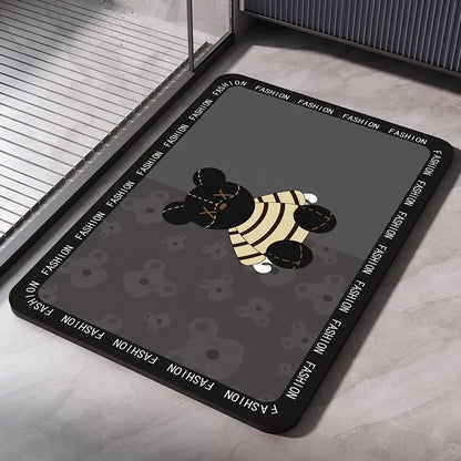 Quick Dry Bathroom Absorbent Anti Slip Floor Mat