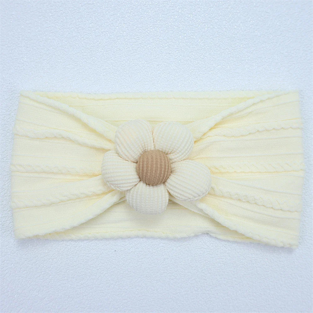 Baby Soft Elastic  Flower Nylon Hairband