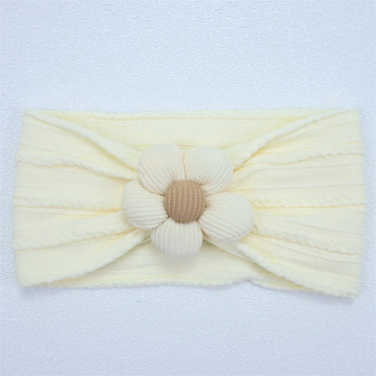 Baby Soft Elastic  Flower Nylon Hairband