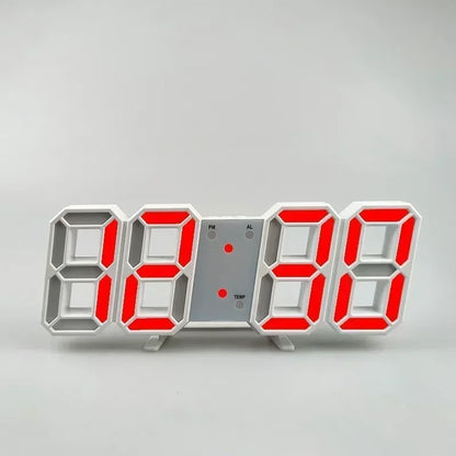 3D LED Digital Alarm Wall Clock