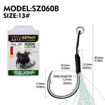 Metal Jig Tail Assist Fishing Hook