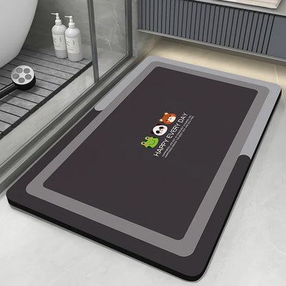 Quick Dry Bathroom Absorbent Anti Slip Floor Mat
