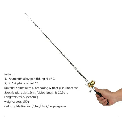 Portable Pocket Telescopic Mini Fishing Pole Pen