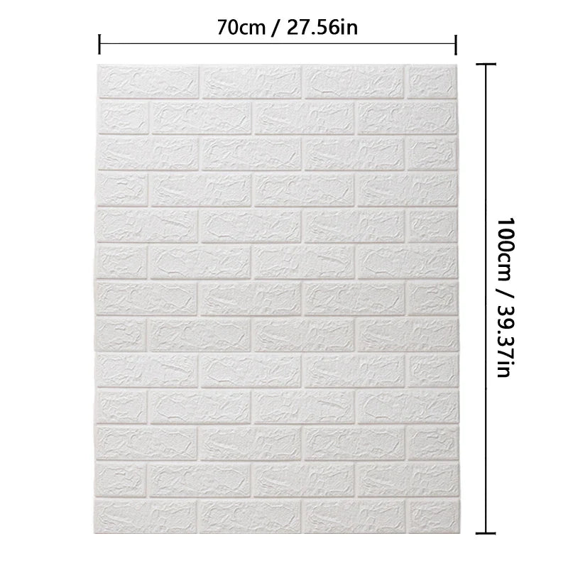 3D Brick Wallpaper Foam Wall Sticker