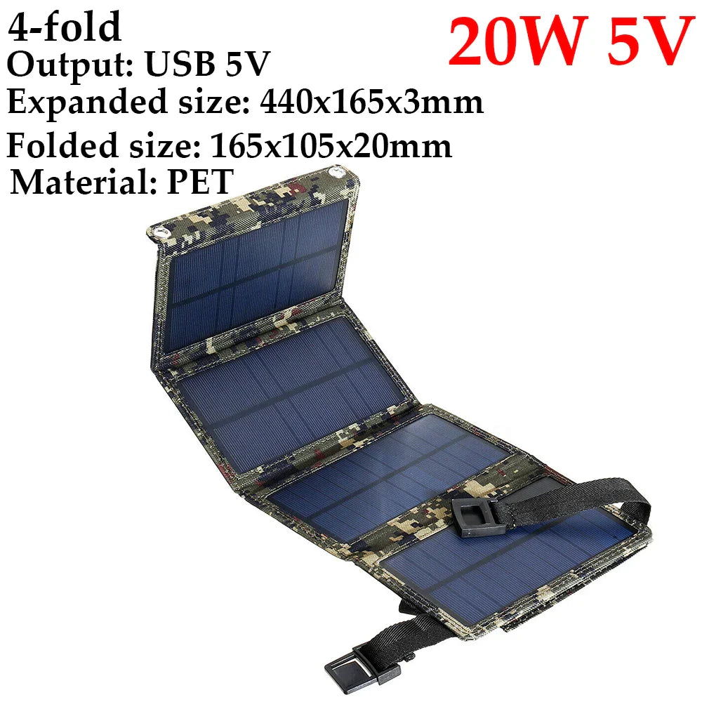 Camping Hiking Solar Charging USB Battery