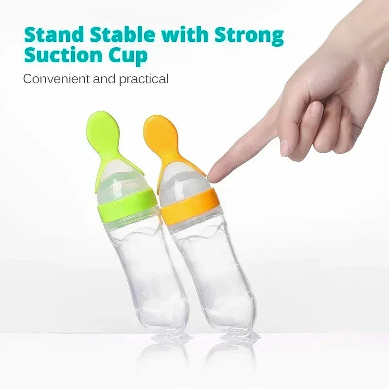Baby Silicone Squeeze Feeding Spoon