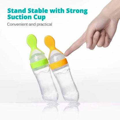 Baby Silicone Squeeze Feeding Spoon