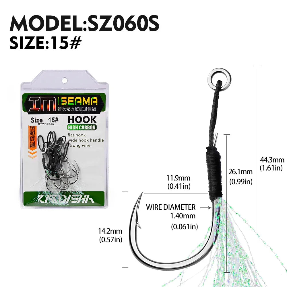 Metal Jig Tail Assist Fishing Hook