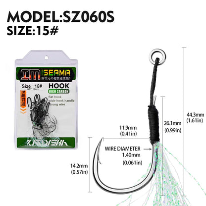 Metal Jig Tail Assist Fishing Hook