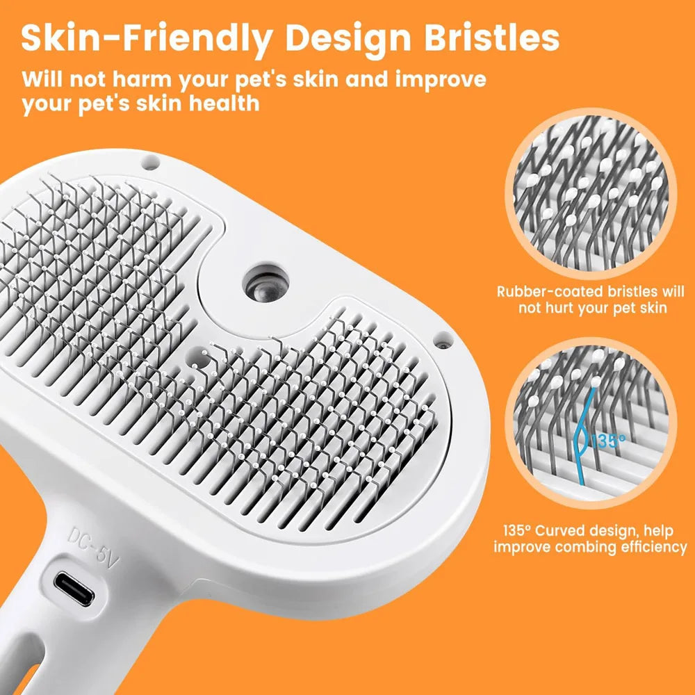 Cat Shedding & Grooming Steam Brush