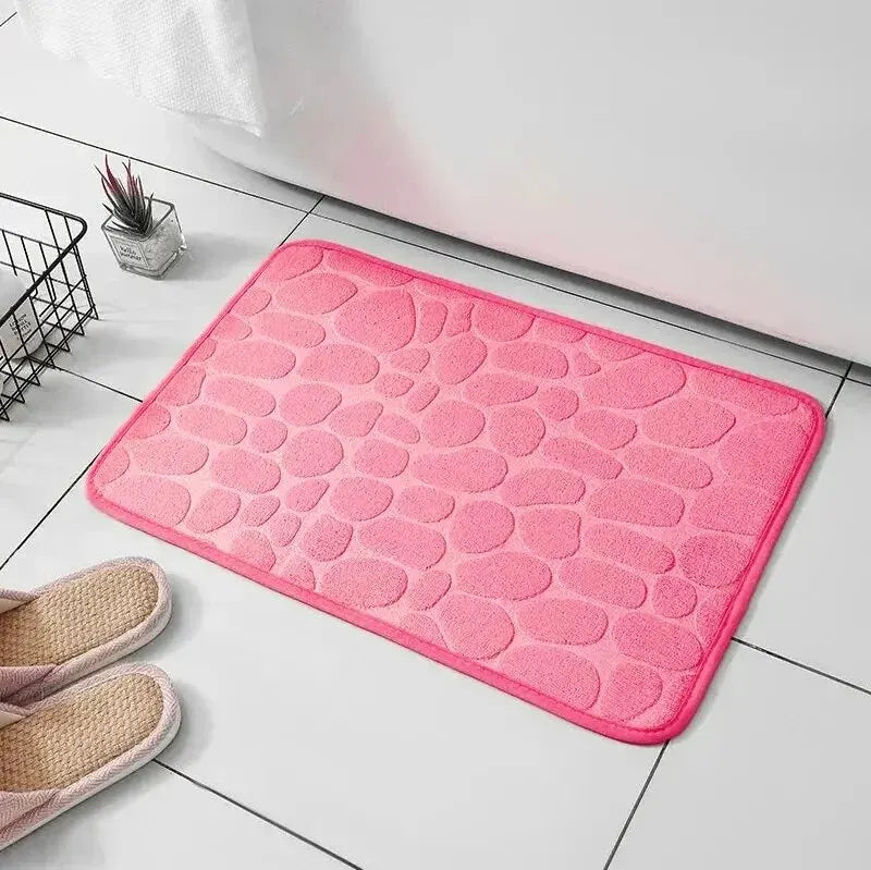 Bathroom Living Room Embossed Fiber Carpet