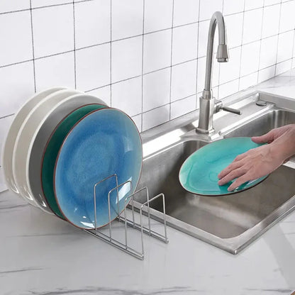 Kitchen Stainless Steel Bowl Dish Organizer