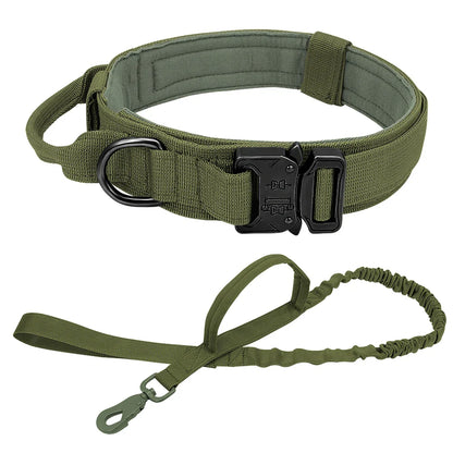 Dog Durable Tactical Collar Leash Set