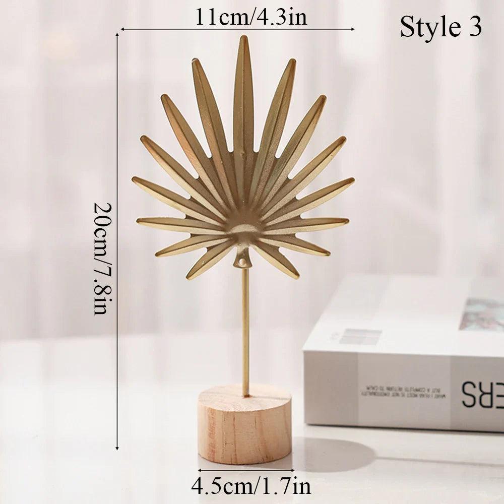 Living Room Decor Nordic Gold Ginkgo Leaf Craft