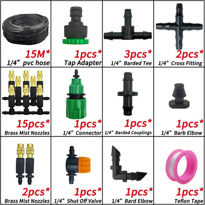 Garden Misting Cooling System Watering Nozzle