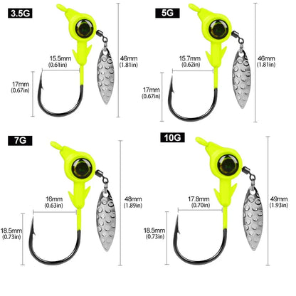3pcs Jig Fishing Rotating Hook