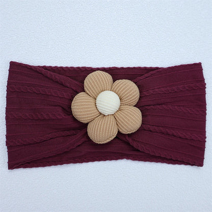 Baby Soft Elastic  Flower Nylon Hairband