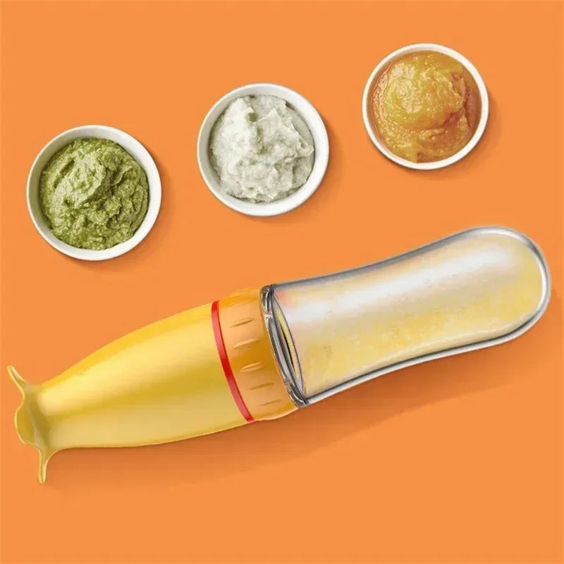 Baby Silicone Squeeze Feeding Spoon