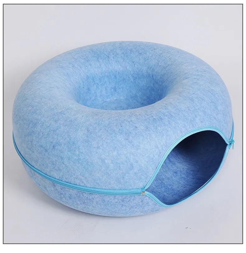 Cat Kitten Training Interactive Tunnel Donut Bed