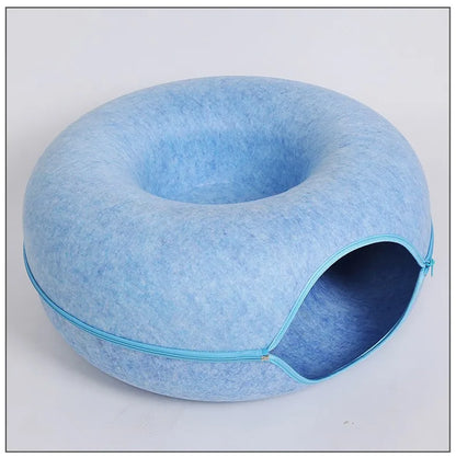Cat Kitten Training Interactive Tunnel Donut Bed