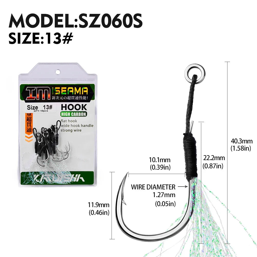 Metal Jig Tail Assist Fishing Hook