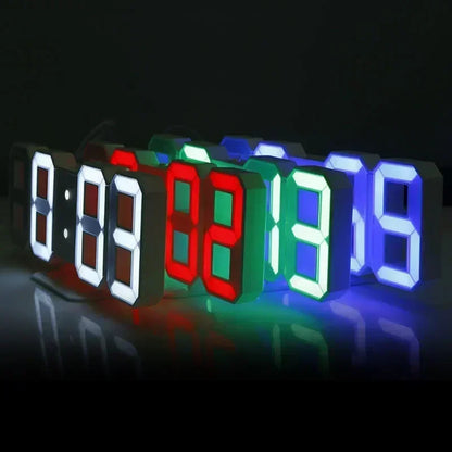 3D LED Digital Alarm Wall Clock
