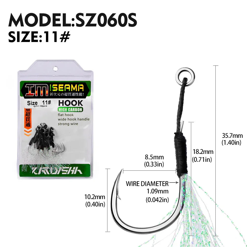 Metal Jig Tail Assist Fishing Hook