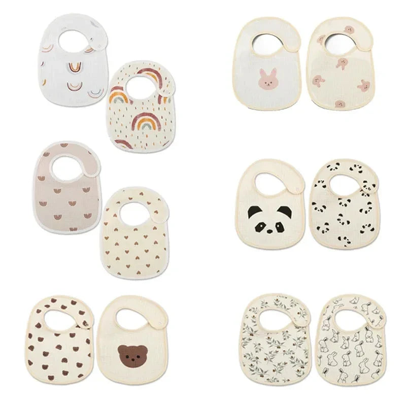 Bbaby Waterproof Cotton Bear Bibs