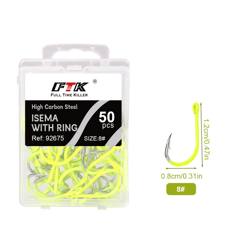 Sharp High-carbon Steel Fishhooks Barbed