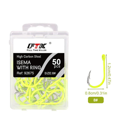 Sharp High-carbon Steel Fishhooks Barbed