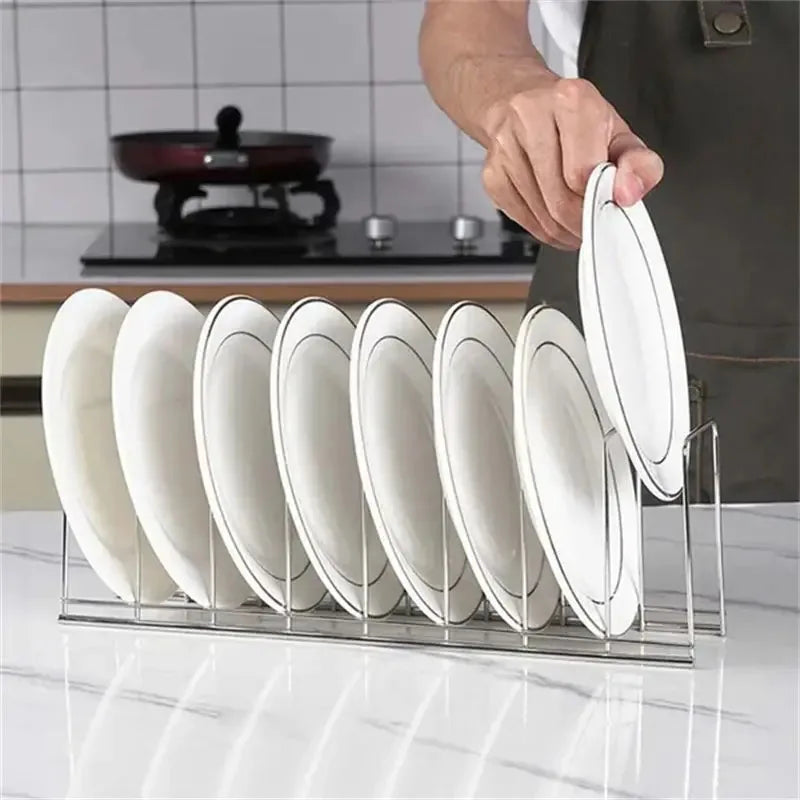 Kitchen Stainless Steel Bowl Dish Organizer